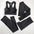 Women Yoga Set Seamless activewear. Leggings+Top+Bra Gym Set